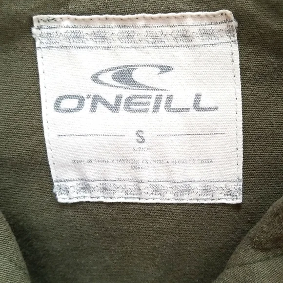 O'Neill Khaki Green Military Style Belted Utility Jacket - Picture 8 of 8